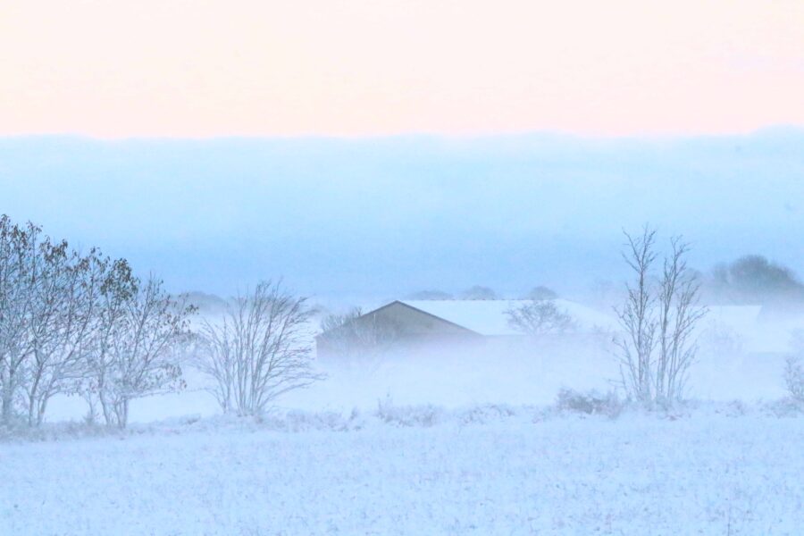Magnarp vinter snö dimma solnedgång (9) – Utflyktstips i Skåne